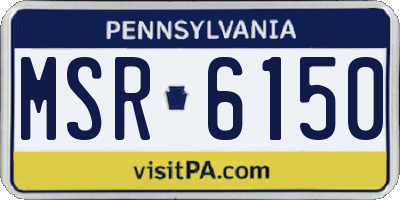 PA license plate MSR6150