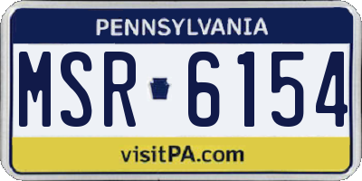 PA license plate MSR6154