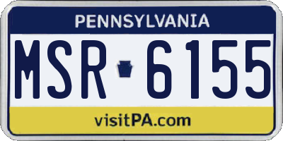 PA license plate MSR6155