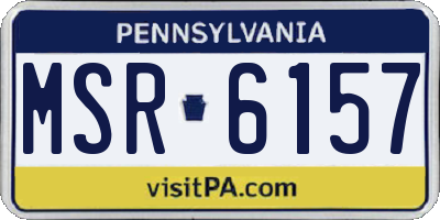 PA license plate MSR6157