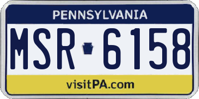 PA license plate MSR6158