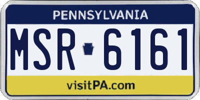 PA license plate MSR6161