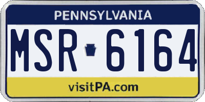 PA license plate MSR6164