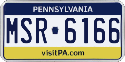 PA license plate MSR6166