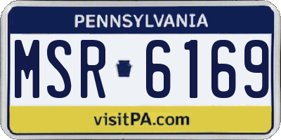 PA license plate MSR6169