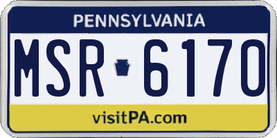 PA license plate MSR6170