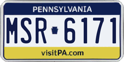 PA license plate MSR6171