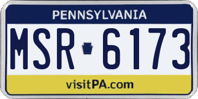 PA license plate MSR6173