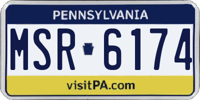PA license plate MSR6174