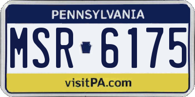 PA license plate MSR6175