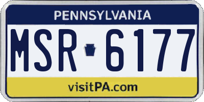 PA license plate MSR6177