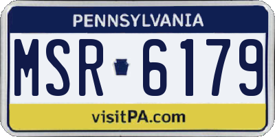 PA license plate MSR6179