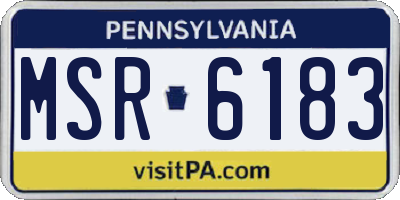 PA license plate MSR6183