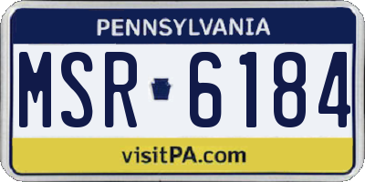 PA license plate MSR6184