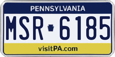 PA license plate MSR6185