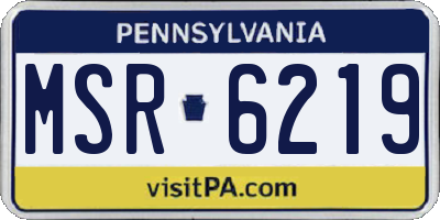 PA license plate MSR6219