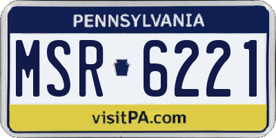 PA license plate MSR6221