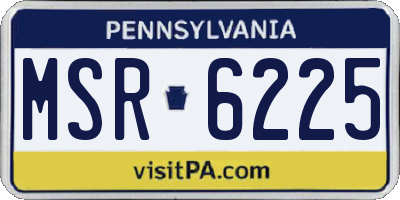 PA license plate MSR6225