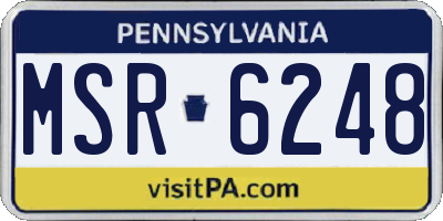 PA license plate MSR6248