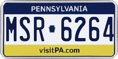 PA license plate MSR6264