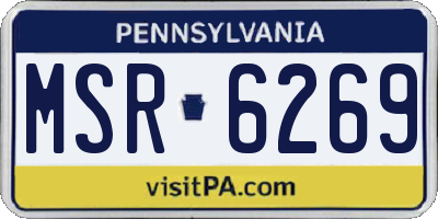 PA license plate MSR6269