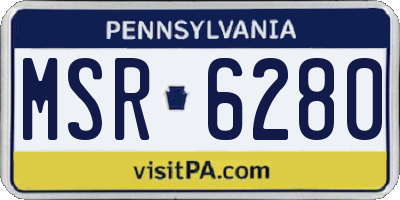 PA license plate MSR6280
