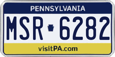 PA license plate MSR6282