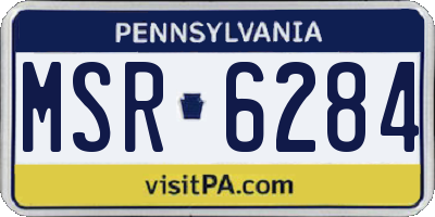 PA license plate MSR6284
