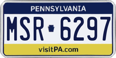 PA license plate MSR6297