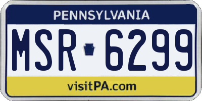 PA license plate MSR6299