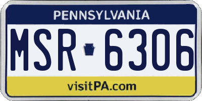 PA license plate MSR6306