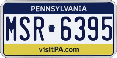 PA license plate MSR6395