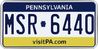 PA license plate MSR6440