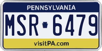 PA license plate MSR6479
