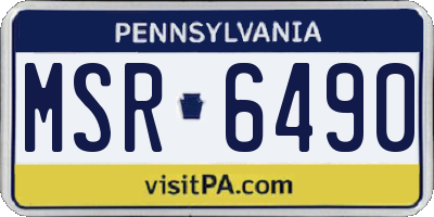 PA license plate MSR6490