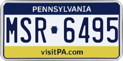 PA license plate MSR6495