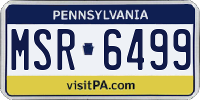 PA license plate MSR6499