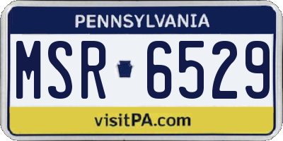 PA license plate MSR6529