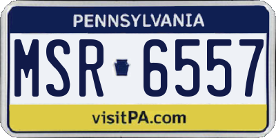 PA license plate MSR6557