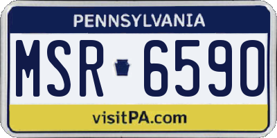 PA license plate MSR6590