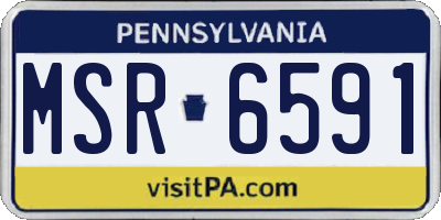 PA license plate MSR6591