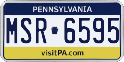 PA license plate MSR6595