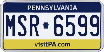PA license plate MSR6599