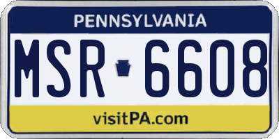 PA license plate MSR6608