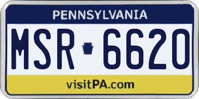 PA license plate MSR6620
