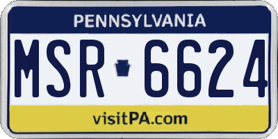 PA license plate MSR6624