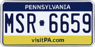 PA license plate MSR6659