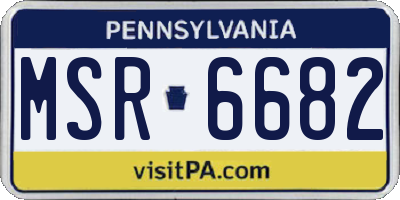 PA license plate MSR6682