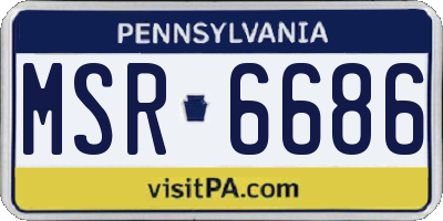 PA license plate MSR6686