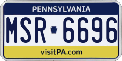 PA license plate MSR6696